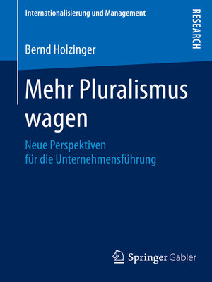 cover image of Mehr Pluralismus wagen